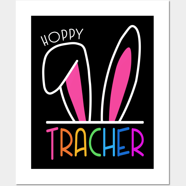 Hoppy Teacher | One Hoppy teacher | Easter Teacher | Happy Teacher Wall Art by Atelier Djeka